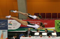 Melissa (vorne) wird fünfte bei den Deutschen Synchronmeisterschaften