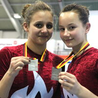 Deutscher Vizemeister Melissa Baitinger (links) und Lisa Korten