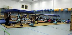 Trubel beim Aufwärmen vor den Vereinsmeisterschaften