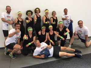 Spaß hatte ein Teil der Büttelborner Gruppe bei "Fit im Team"