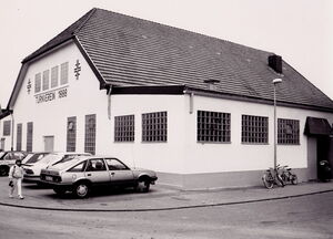 Außenansicht der Tornhall um 1980