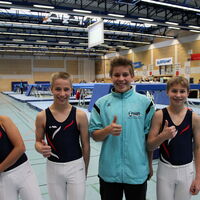 Gut druff, die Biddelberner Buwe: Jean-Luca Lista, Louis Behre, Luca Baitinger und Lars Erik Westermann