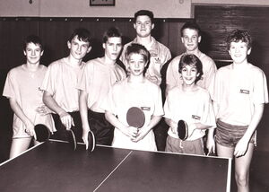 Die junge Tischtennis-Buwe von 1990